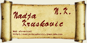 Nadja Krušković vizit kartica